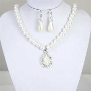 Pearl Crystal Jewelry Set