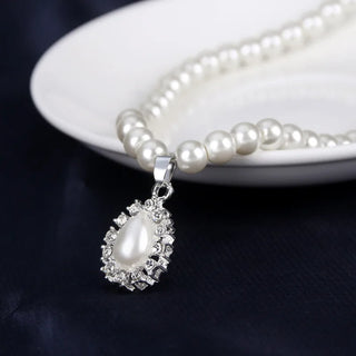 Pearl Crystal Jewelry Set