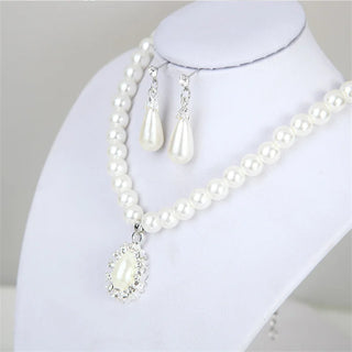 Pearl Crystal Jewelry Set