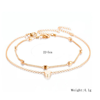 Heart anklet