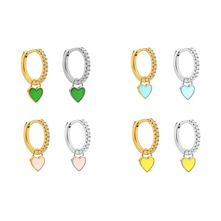 Crystal Zircon Hoop Earrings