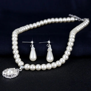 Pearl Crystal Jewelry Set