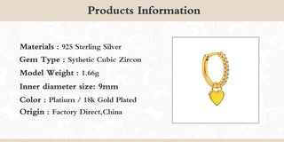 Crystal Zircon Hoop Earrings