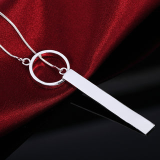 Silver Chain Pendant Necklace 5
