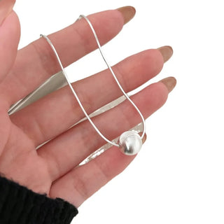 Zircon Silver Pendant Necklace 2