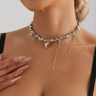Beaded Tassel Pendant Necklace