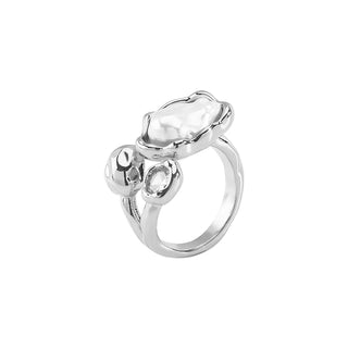 Pearl Zircon Ring