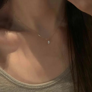 Zircon Gold Pendant Necklace