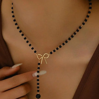 Pearl Tassel Choker Necklace