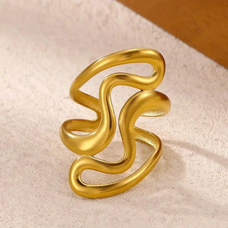 Gold Stainless Ring 2