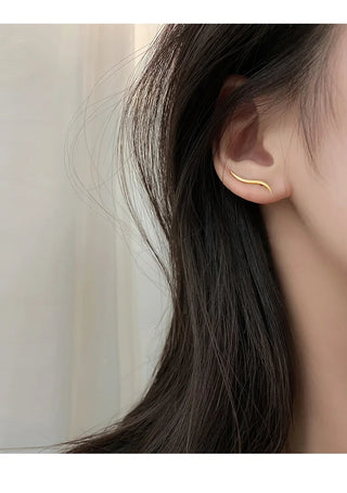 Gold Silver Stud Earrings