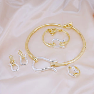 Gold Choker Jewelry Set