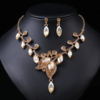 Crystal Gold Jewelry Set