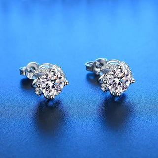 Zircon Silver Stud Earrings