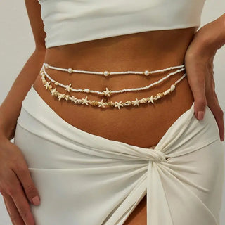 Pearl Beaded Waist Chain