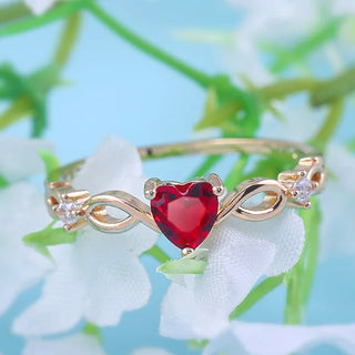 Zircon Heart Ring