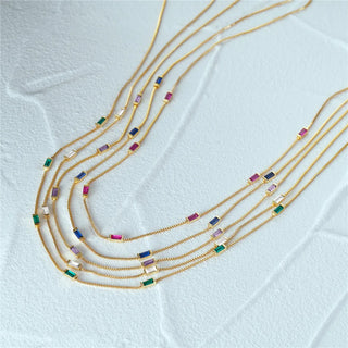 Zircon Gold Choker Necklace