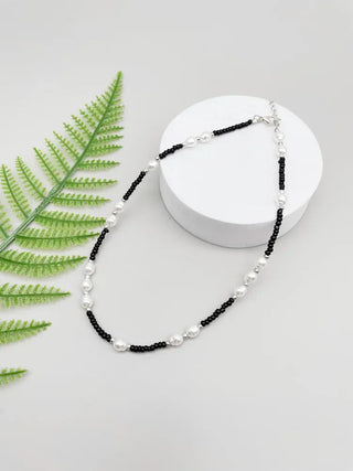 Pearl Silver Choker Necklace