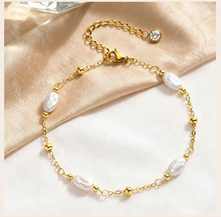 Pearl Gold Anklet