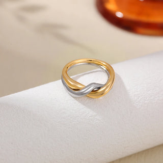 Gold Stainless Ring 7