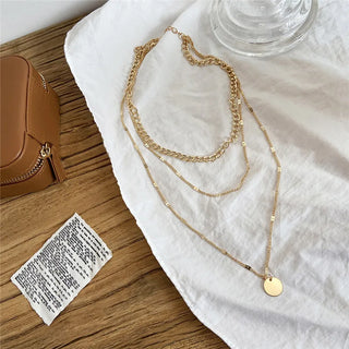 Chain Layered Pendant Necklace