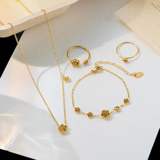Gold Stainless Jewelry Set 2