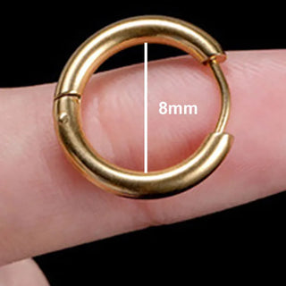 Zircon Gold Hoop Earrings