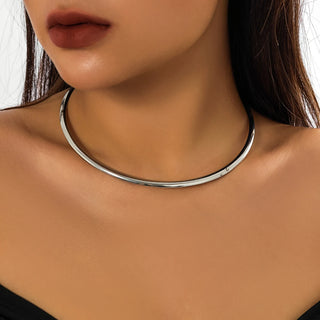 Gold Silver Choker Necklace 2