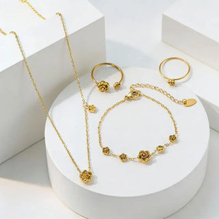 Gold Stainless Jewelry Set 2