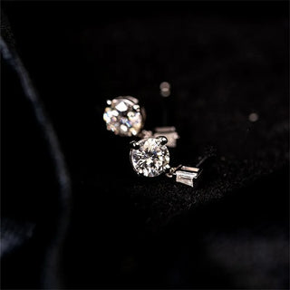 Zircon Gold Stud Earrings 2
