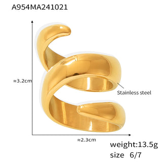 Gold Stainless Ring 6