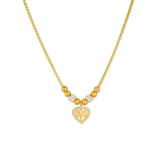 Zircon Stainless Pendant Necklace