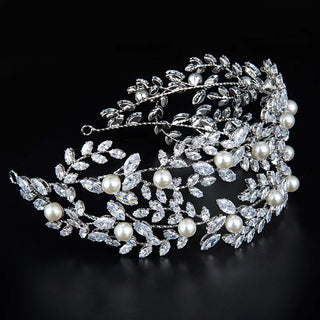 Pearl Crystal Bridal Tiara