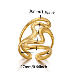 Gold Stainless Ring 2