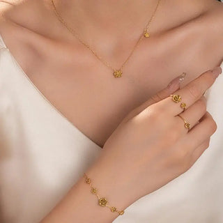 Gold Stainless Jewelry Set 2