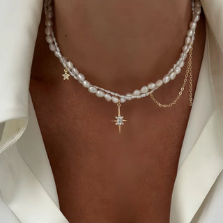 Pearl Gold Pendant Necklace 2