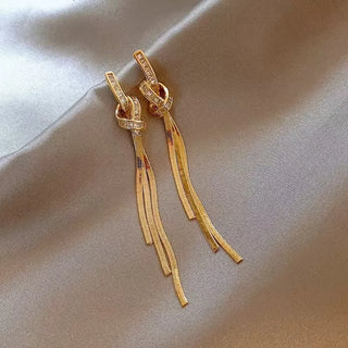 Zircon Gold Stud Earrings