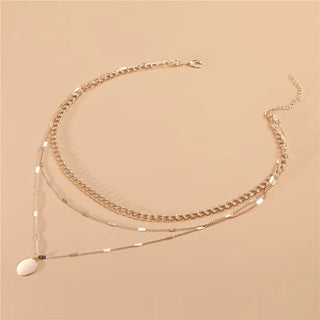 Chain Layered Pendant Necklace