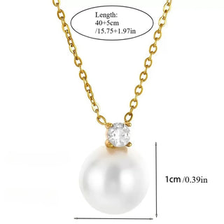Pearl Zircon Jewelry Set