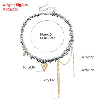 Beaded Tassel Pendant Necklace