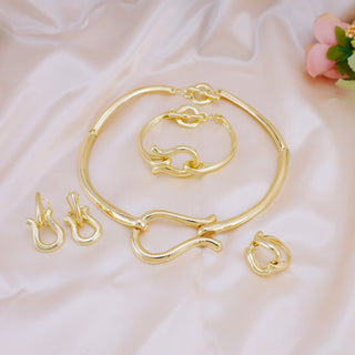 Gold Choker Jewelry Set