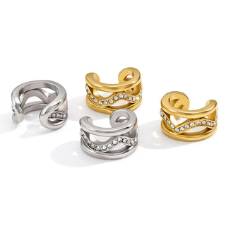 Gold Stainless Hoop Earrings 2