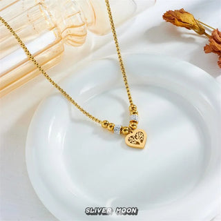 Zircon Stainless Pendant Necklace