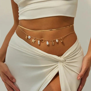 Pearl Beaded Waist Chain