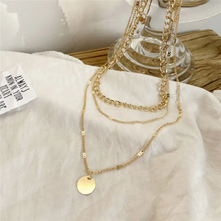 Chain Layered Pendant Necklace