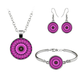 Silver Floral Jewelry Set