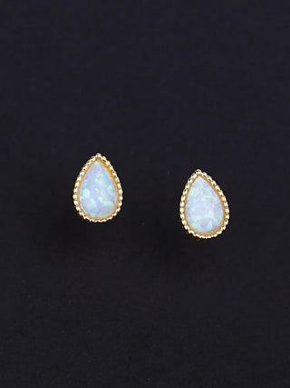 Zircon Gold Stud Earrings 3