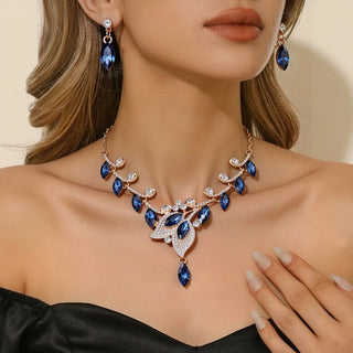 Crystal Gold Jewelry Set