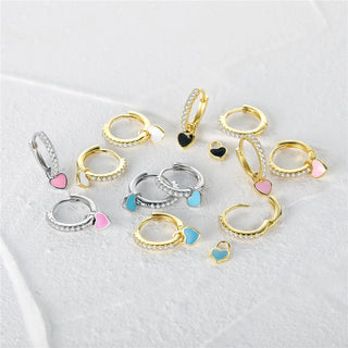 Crystal Zircon Hoop Earrings