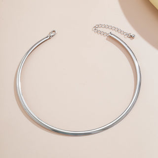 Gold Silver Choker Necklace 2